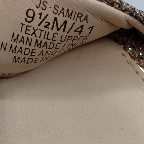 NEW Jessica Simpson | "Samira" Sparkle gold platform wedge - Picture 8 of 11